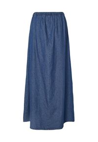 Pieces Spódnica jeansowa Tenim 17157939 Granatowy Regular Fit. Kolor: niebieski. Materiał: bawełna