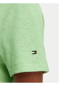 TOMMY HILFIGER - Tommy Hilfiger T-Shirt WW0WW48704 Zielony jasny Regular Fit. Kolor: zielony. Materiał: bawełna #4