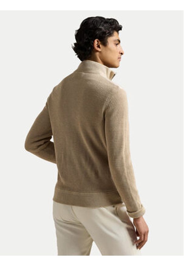 Polo Ralph Lauren Bluza 710962276001 Beżowy Regular Fit. Typ kołnierza: polo. Kolor: beżowy. Materiał: len