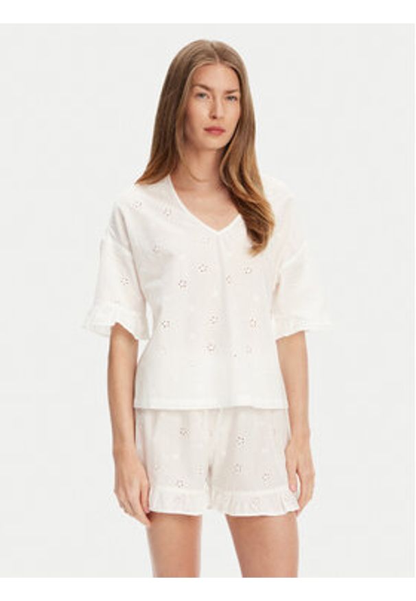 United Colors of Benetton - United Colors Of Benetton Piżama 4SHX3P03X Écru Regular Fit. Materiał: bawełna