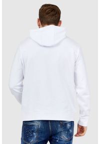 Armani Exchange - ARMANI EXCHANGE Biała bluza męska z kapturem i wyszywanym logo. Typ kołnierza: kaptur. Kolor: biały #4
