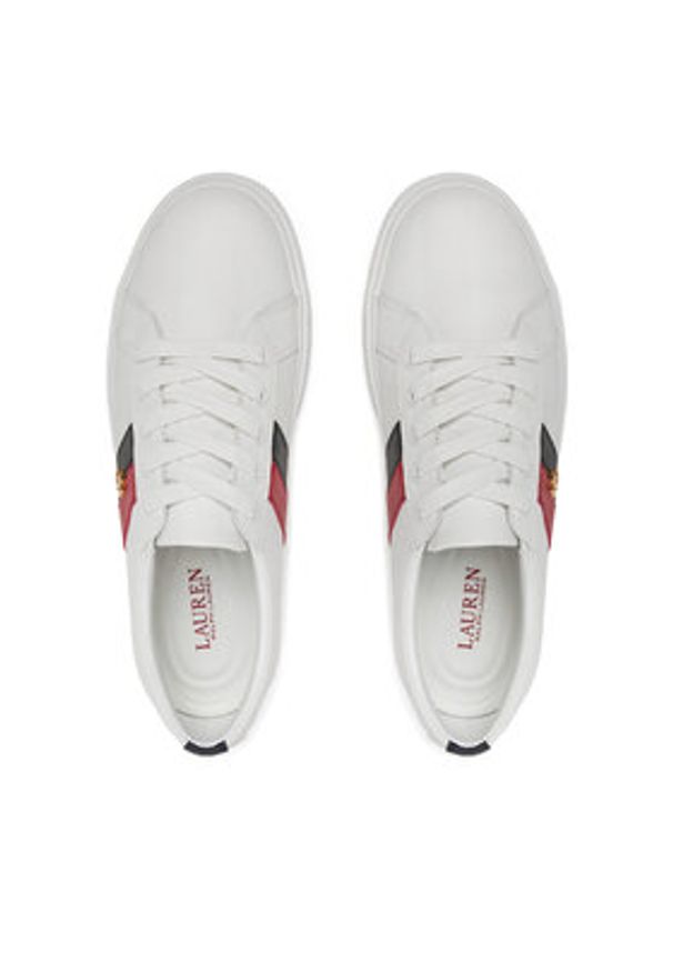 Lauren Ralph Lauren - LAUREN RALPH LAUREN Sneakersy Janson II 802925365006 Biały. Kolor: biały. Materiał: skóra