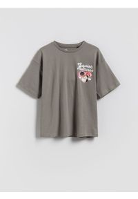 Reserved - Bawełniany t-shirt Squishmallows - ciemnoszary. Kolor: szary. Materiał: bawełna