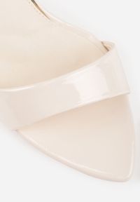 Born2be - Beżowe Sandały na Szpilce VICES Eleganckie ze Sprzączką przy Kostce Agereia. Okazja: na co dzień. Zapięcie: sprzączka. Kolor: beżowy. Materiał: jeans. Obcas: na szpilce. Styl: elegancki #6