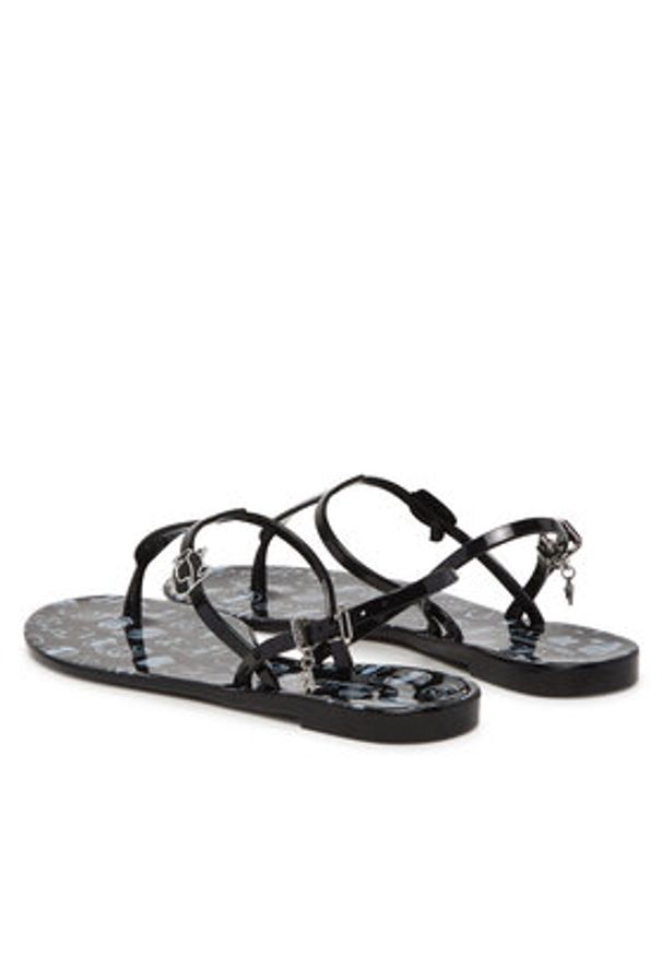 Karl Lagerfeld - KARL LAGERFELD Sandały Jelly KL80002G Czarny. Kolor: czarny. Materiał: syntetyk