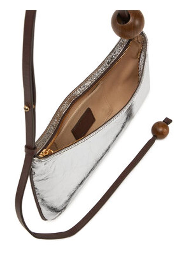 JACQUEMUS Torebka Le Bisou Perle 24H231BA057-3192 Srebrny. Kolor: srebrny. Materiał: skórzane