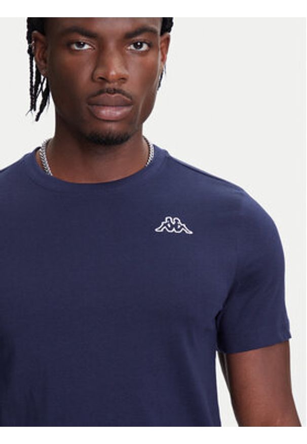 Kappa T-Shirt Logo Korpo Cafers 304J150 Fioletowy Slim Fit. Kolor: fioletowy. Materiał: bawełna