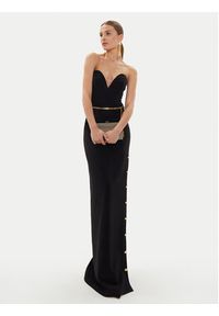 Elisabetta Franchi Sukienka wieczorowa AB-629-46E2-V690 Czarny Slim Fit. Kolor: czarny. Materiał: syntetyk. Styl: wizytowy #4