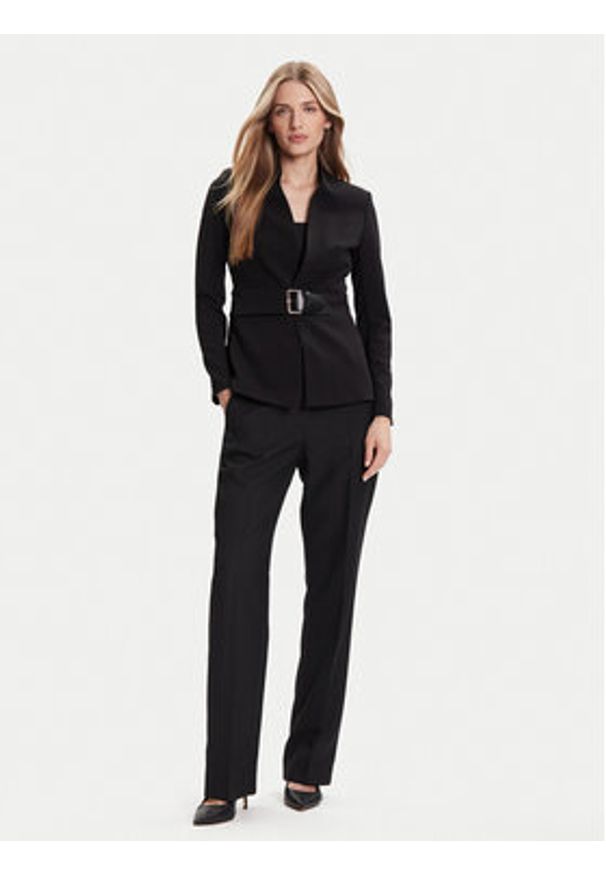 Rinascimento Marynarka CFC0126214003 Czarny Slim Fit. Kolor: czarny. Materiał: syntetyk