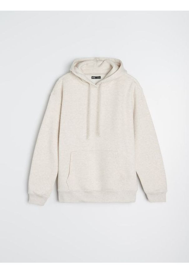Sinsay - Bluza z kapturem - kremowy. Typ kołnierza: kaptur. Kolor: kremowy