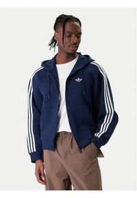 Adidas - adidas Bluza adicolor Spacer KD4086 Granatowy Loose Fit. Okazja: na spacer. Kolor: niebieski. Materiał: bawełna #1