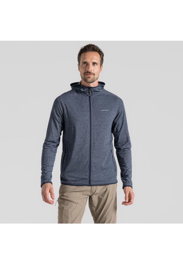 CRAGHOPPERS - Bluza z kapturem męska Craghoppers NosiLife Deft Hood Jacket. Typ kołnierza: kaptur. Kolor: niebieski. Sport: turystyka piesza