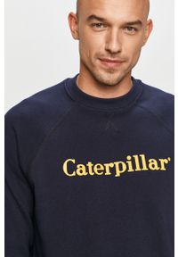 CATerpillar - Caterpillar - Bluza bawełniana. Okazja: na co dzień. Typ kołnierza: bez kaptura. Kolor: niebieski. Materiał: bawełna. Długość rękawa: raglanowy rękaw. Wzór: nadruk. Styl: casual #3