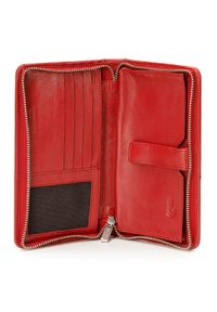 Wittchen - Damski portfel skórzany z kieszenią na telefon czerwony. Kolor: czerwony. Materiał: skóra #5