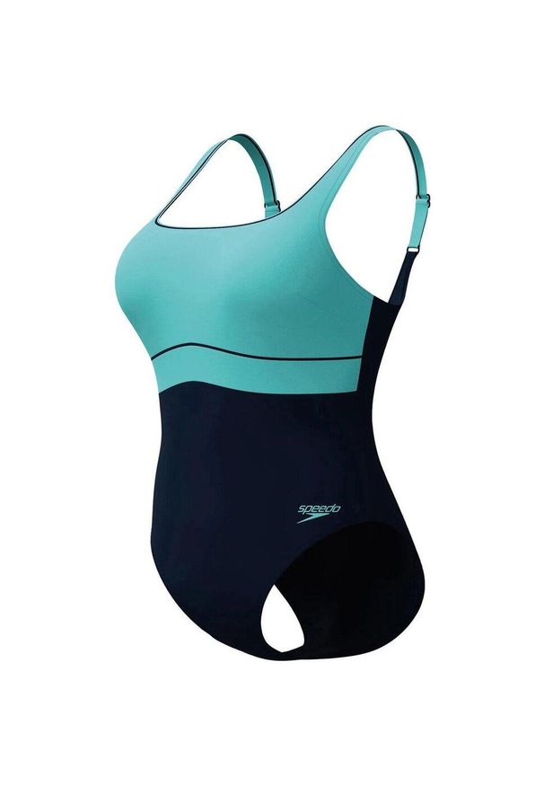 Damski kostium kąpielowy 1-częściowy Speedo Eco New Contour Eclipse. Kolor: niebieski