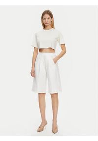 Max Mara Leisure Szorty materiałowe Texas 2516781027650 Biały Regular Fit. Kolor: biały. Materiał: syntetyk, bawełna #4