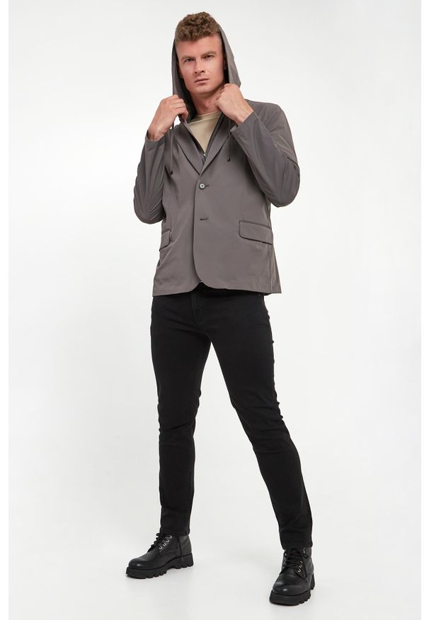 Armani Exchange - Marynarka męska z kapturem ARMANI EXCHANGE. Typ kołnierza: kaptur