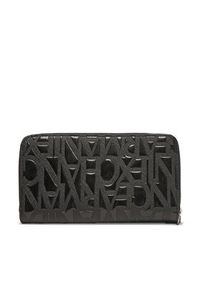 Armani Exchange Duży Portfel Damski XW001606 AF17290 UC001 Czarny. Kolor: czarny. Materiał: skóra