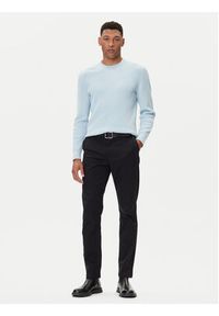 Calvin Klein Sweter LV04LB327G Błękitny Regular Fit. Kolor: niebieski. Materiał: bawełna #5