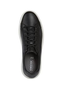 Geox Buty skórzane kolor czarny. Nosek buta: okrągły. Zapięcie: sznurówki. Kolor: czarny. Materiał: skóra