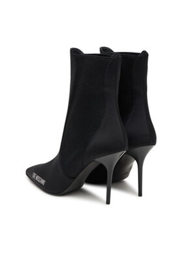 Love Moschino - LOVE MOSCHINO Botki JA21059G0NIM0000 Czarny. Kolor: czarny. Materiał: materiał