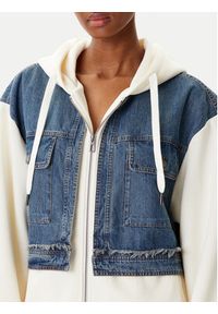 Desigual Bluza Trucker 25WWSK06 Écru Loose Fit. Materiał: bawełna #3