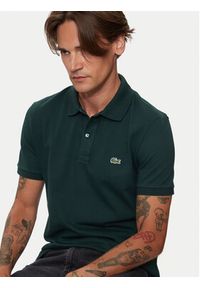 Lacoste Polo PH4012 Zielony Slim Fit. Typ kołnierza: polo. Kolor: zielony. Materiał: bawełna #5