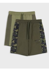 Sinsay - Szorty 2 pack - khaki. Kolor: brązowy #1