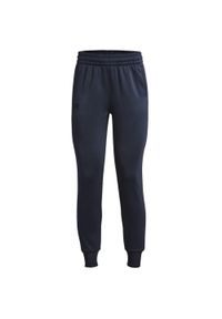Spodnie dresowe dla kobiet Under Armour ARMOUR FLEECE JOGGER. Kolor: niebieski. Materiał: dresówka. Wzór: gładki