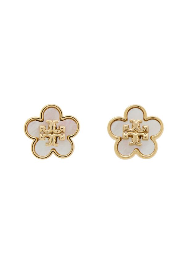 Tory Burch Kolczyki Kira Flower 157351 Złoty. Materiał: metalowe. Kolor: złoty