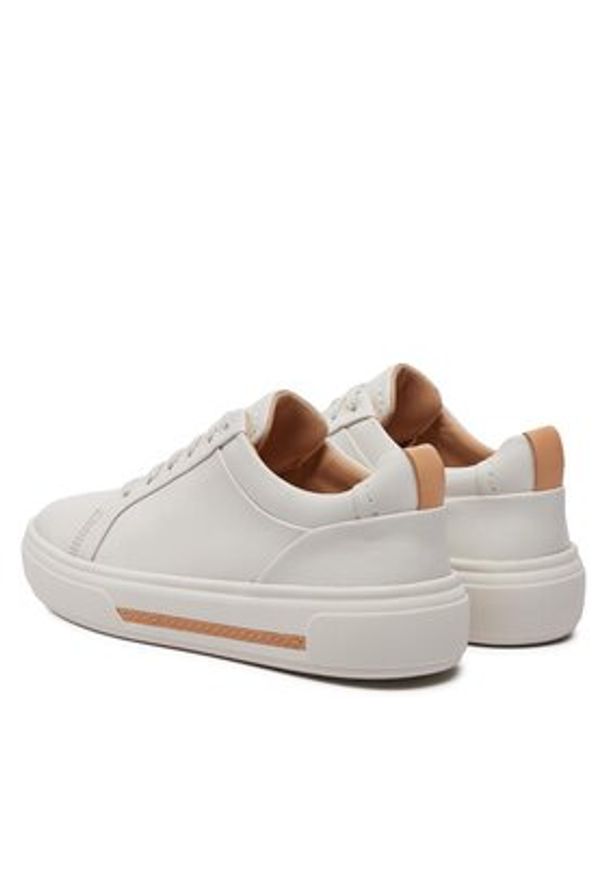 Clarks Sneakersy Hollyhock Walk 26176308 Biały. Kolor: biały. Materiał: skóra
