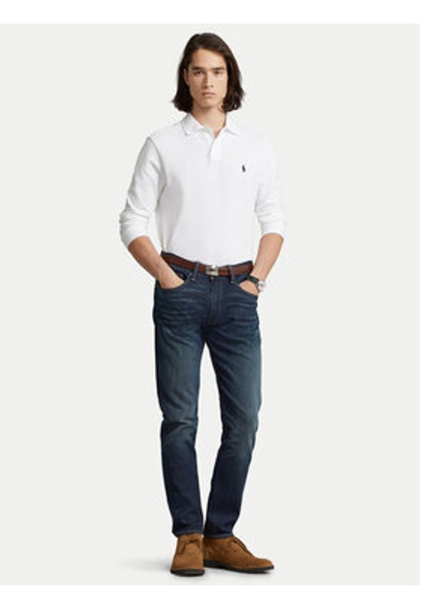 Polo Ralph Lauren Polo 710681126001 Biały Slim Fit. Typ kołnierza: polo. Kolor: biały. Materiał: bawełna