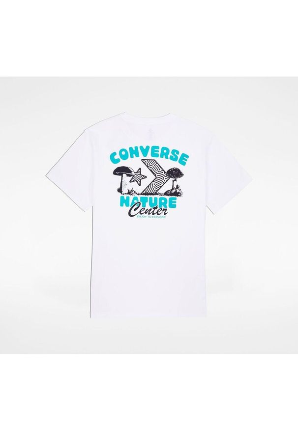Koszulka Converse Con T-shirt M Con Nature Center Tee, Mężczyźni. Kolor: biały. Materiał: bawełna, materiał