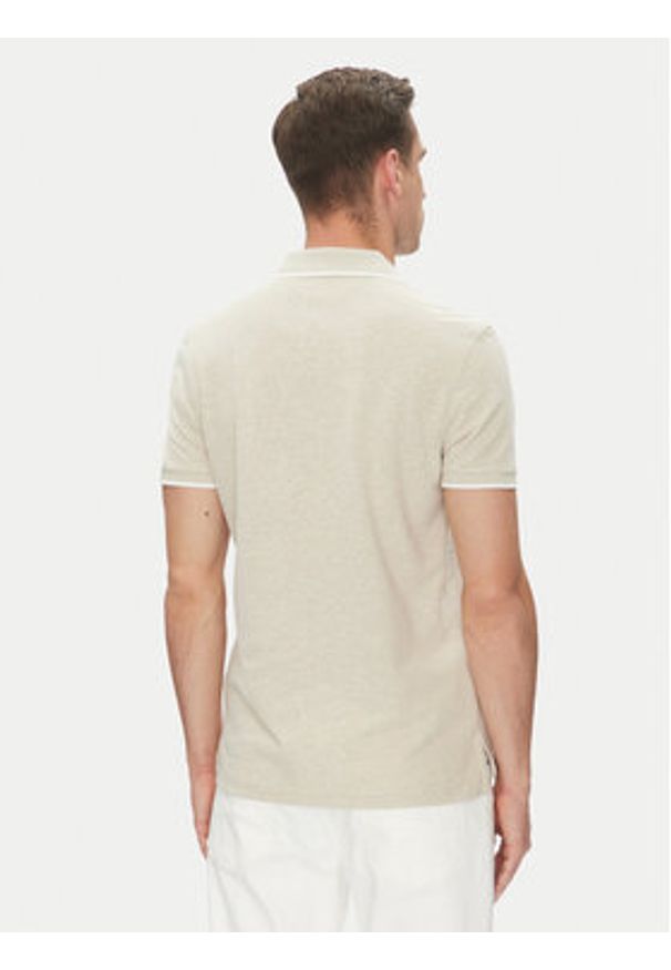 TOMMY HILFIGER - Tommy Hilfiger Polo MW0MW33140 Beżowy Regular Fit. Typ kołnierza: polo. Kolor: beżowy. Materiał: bawełna