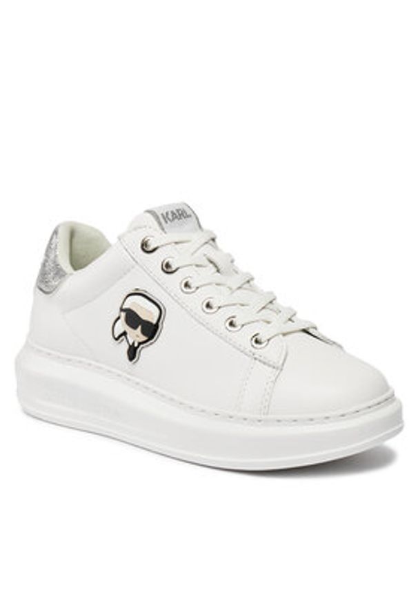 Karl Lagerfeld - KARL LAGERFELD Sneakersy KL62530N Biały. Kolor: biały. Materiał: skóra