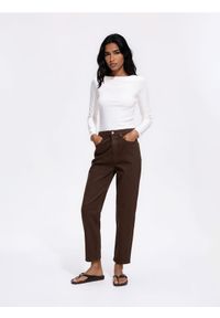 Reserved - Jeansy mom fit slim - dark grey jeans