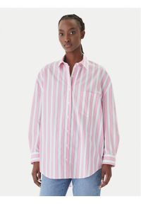 JOOP! Jeans Koszula Brenda 10100296 30101897 Różowy Oversize. Kolor: różowy. Materiał: bawełna #1
