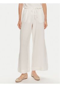 Gina Tricot Spodnie materiałowe 22655 Biały Wide Leg. Kolor: biały. Materiał: bawełna