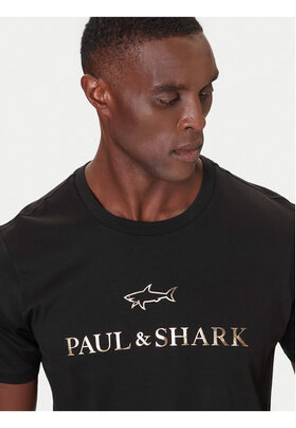 PAUL & SHARK - Paul&Shark T-Shirt 99311007 Czarny Regular Fit. Kolor: czarny. Materiał: bawełna