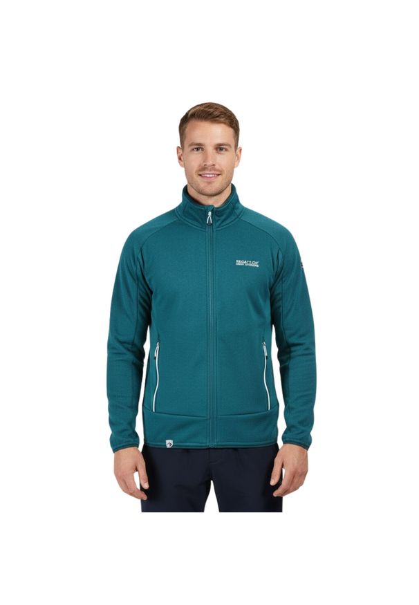Bluza turystyczna polarowa męska Regatta Ecuador. Kolor: niebieski. Materiał: polar. Styl: sportowy. Sport: turystyka piesza