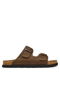 Klapki Rieker. Kolor: brązowy #1
