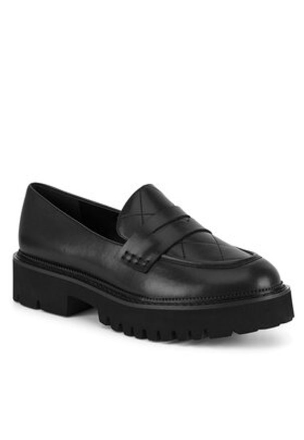Badura Loafersy JIAO-V1767-13-2 Czarny. Kolor: czarny. Materiał: skóra