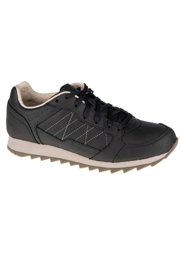 Buty Merrell Alpine Ltr Sneaker M J002031 czarne. Okazja: na co dzień. Kolor: czarny. Materiał: materiał, skóra, guma. Szerokość cholewki: normalna