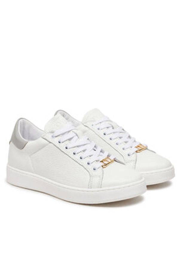 TwinSet - TWINSET Sneakersy 242TCP012 Biały. Kolor: biały. Materiał: skóra