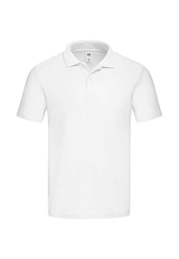 FRUIT OF THE LOOM - Oryginalna Koszulka Polo Dla Dorosłych Unisex. Typ kołnierza: polo. Kolor: biały