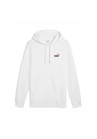 Puma - Bluza dresowa męska PUMA z kapturem. Typ kołnierza: kaptur. Kolor: biały. Materiał: dresówka
