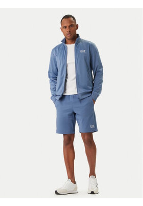 EA7 Emporio Armani Szorty sportowe 8NPS65 PJVRZ UB064 Niebieski Regular Fit. Kolor: niebieski. Materiał: bawełna. Styl: sportowy