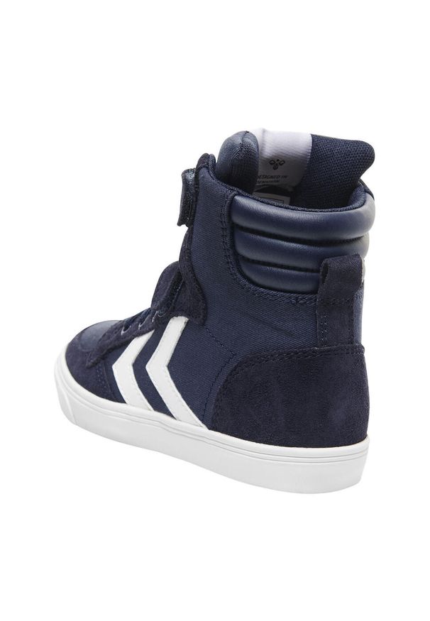 Sneakersy dziecięcy Hummel Slimmer Stadil High. Okazja: na uczelnię, na co dzień. Kolor: wielokolorowy, niebieski, zielony. Sport: turystyka piesza