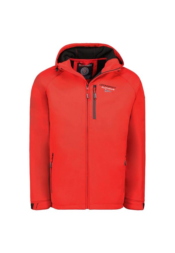 Kurtka softshell męska Geographical Norway TAKITO RED DB MEN 009, czerwona.. Kolor: czerwony. Materiał: poliester, elastan. Sport: turystyka piesza