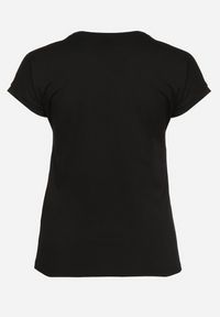 Born2be - Czarny T-shirt z Napisem z Motywem Kawy Dimrrue. Kolor: czarny. Materiał: tkanina. Wzór: napisy. Styl: elegancki #4